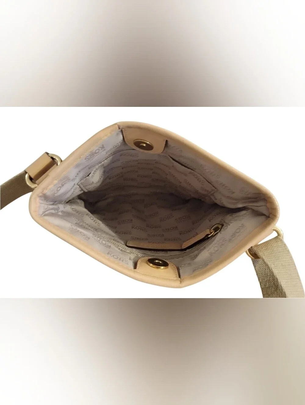 Michael Kors Beige Monogram Crossbody Bag